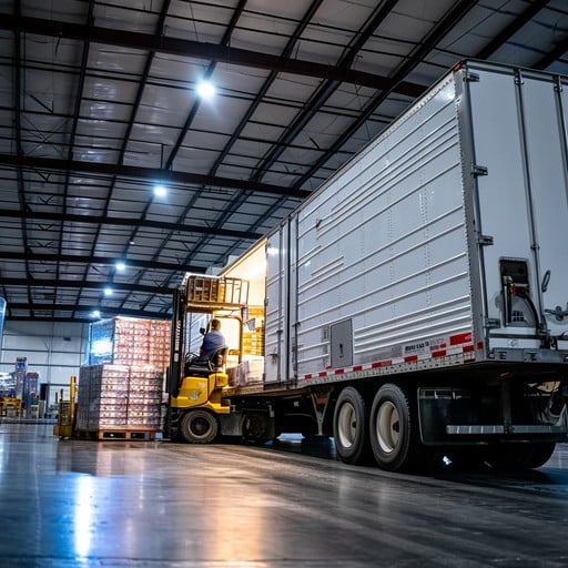 warehouse loading operation stockcake